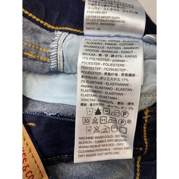 Levi's 724 Straight Jeans Women's 25 0 XS Dark Blue Short‎ Stretchy Denim NEW - Picture 10 of 16
